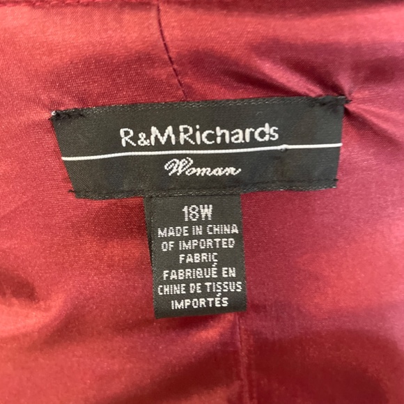 Sparkling Lined Crimson Red with Velvet Appliqués Party Jacket - Picture 8 of 10